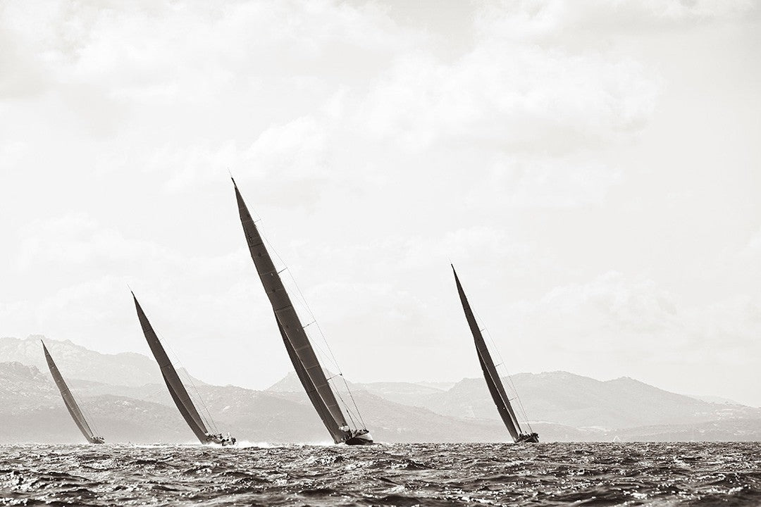 Racing yachts sea