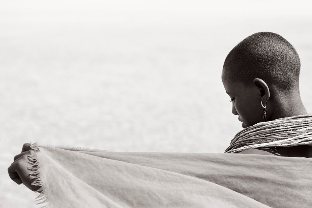 Tribal person draped cloth