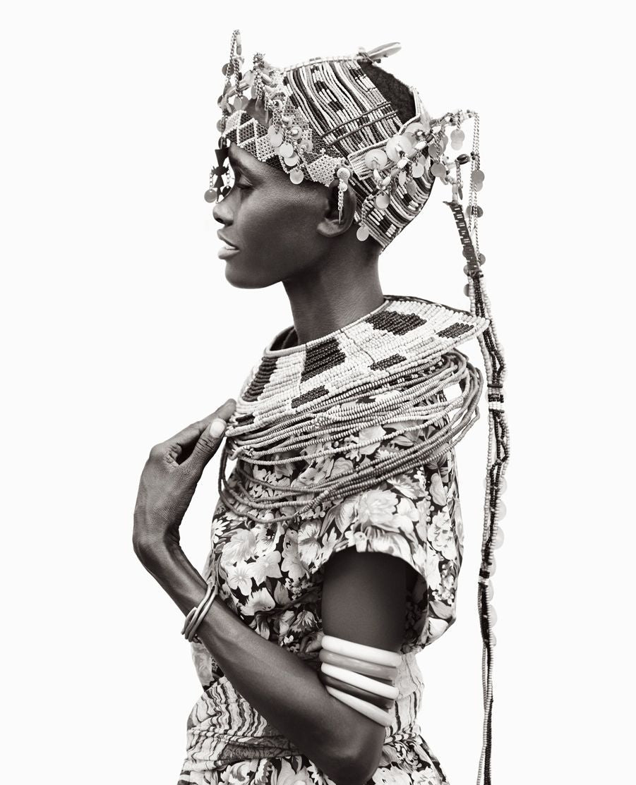 Tribal queen beaded regalia