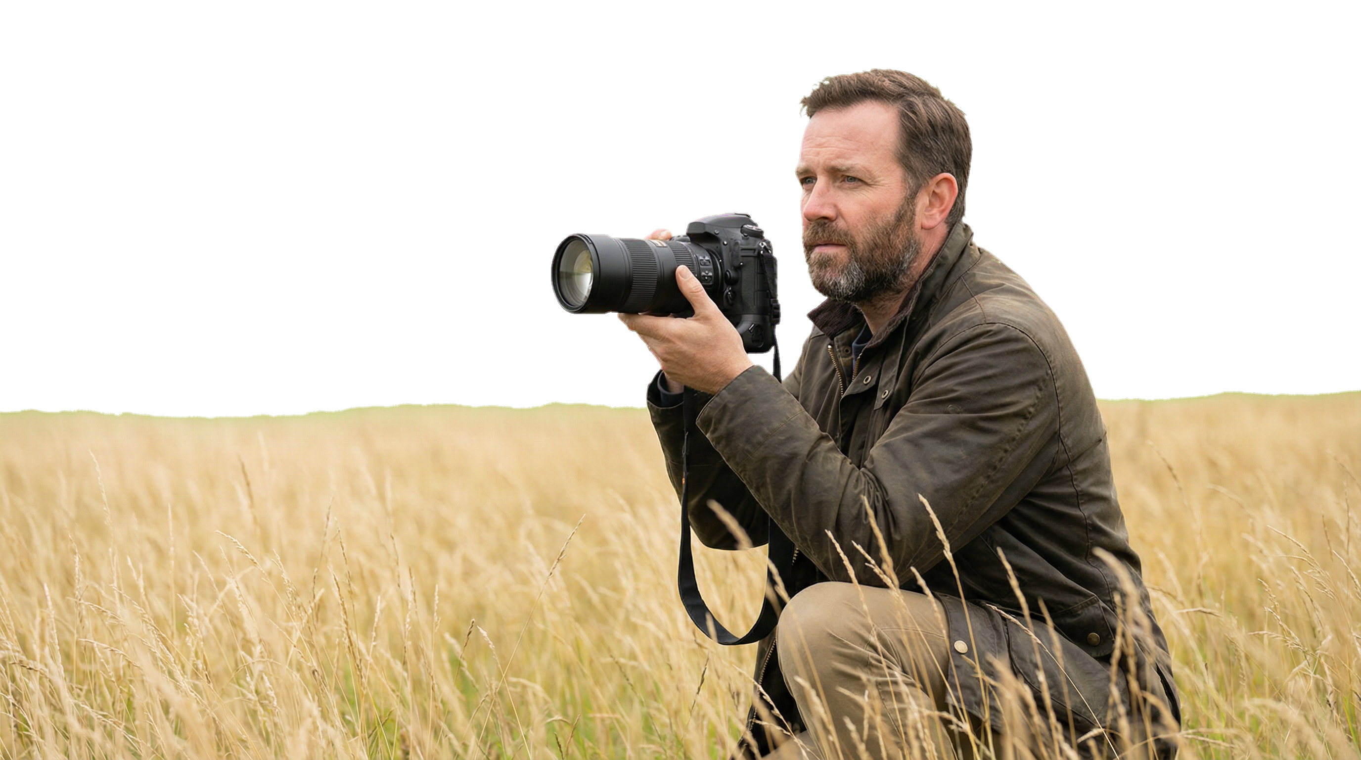 Drew Doggett working in the field