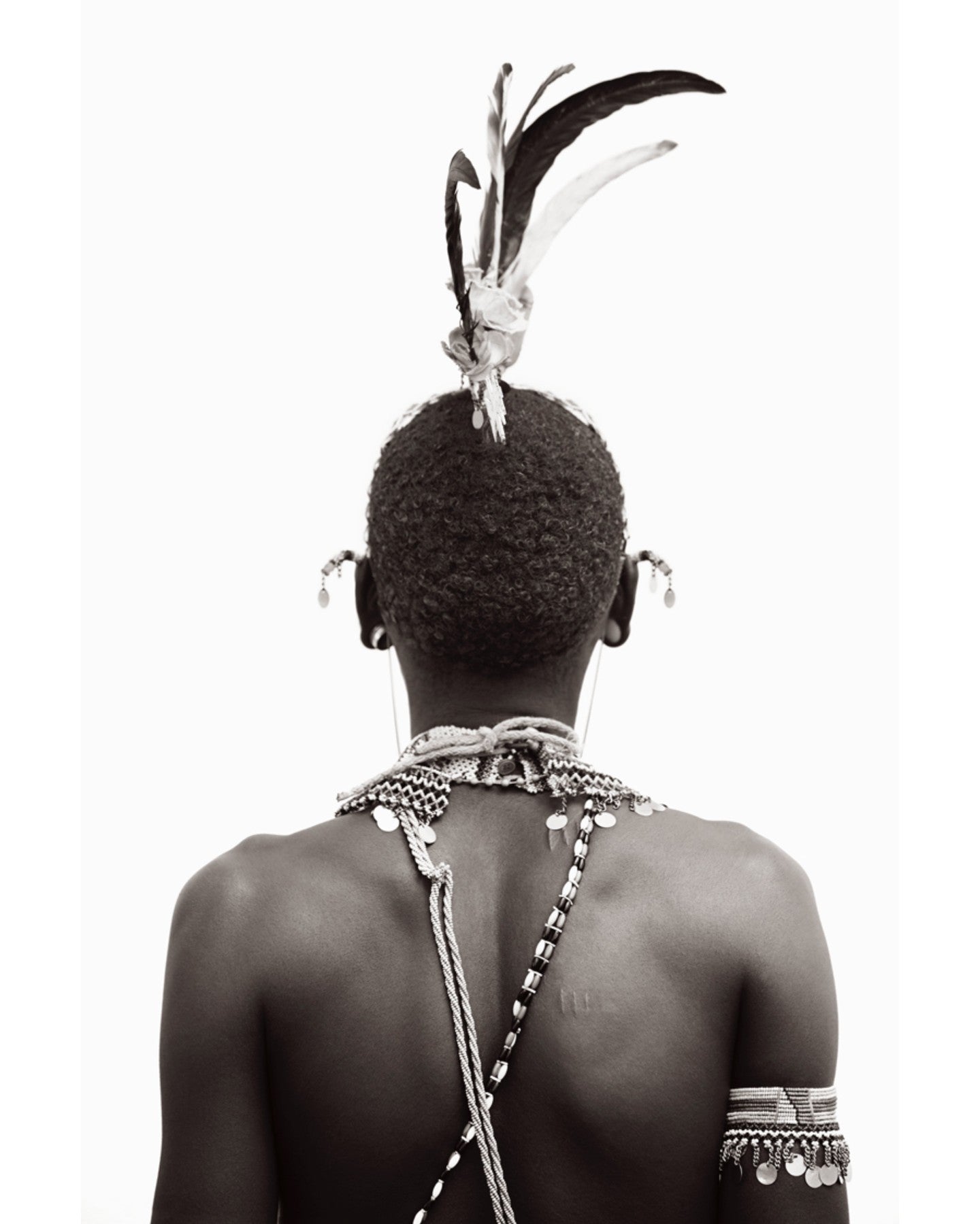 Еribal headdress feather back